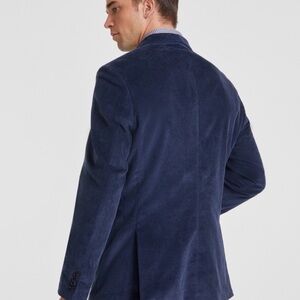 Saddlebred Men's Navy Corduroy Blazer - Classic Tailored Jacket